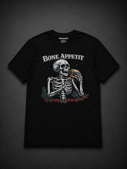 Bone Appetit Skeleton T-Shirt – Unisex Graphic Streetwear Tee