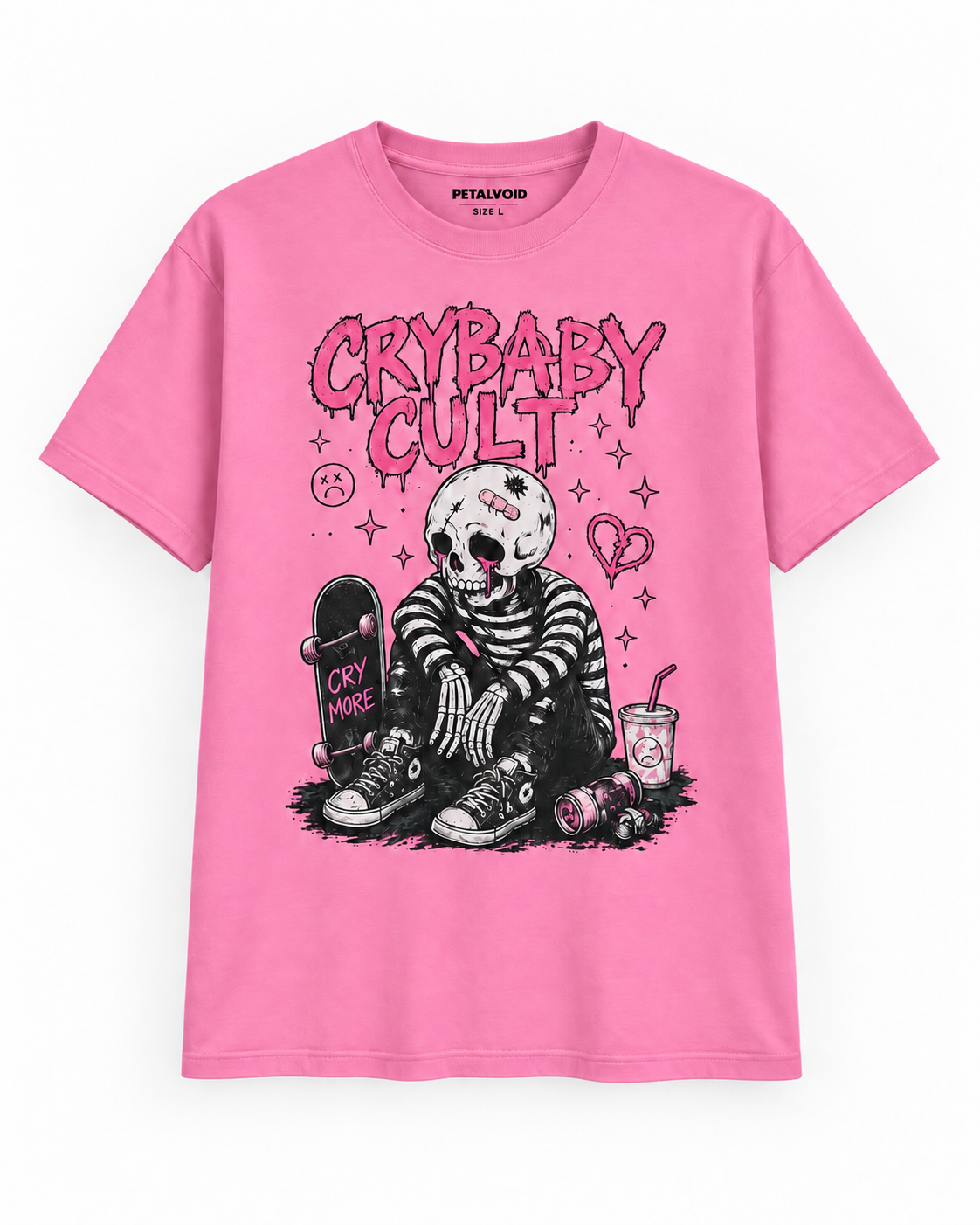 Crybaby Cult Tee – Bubble Pink