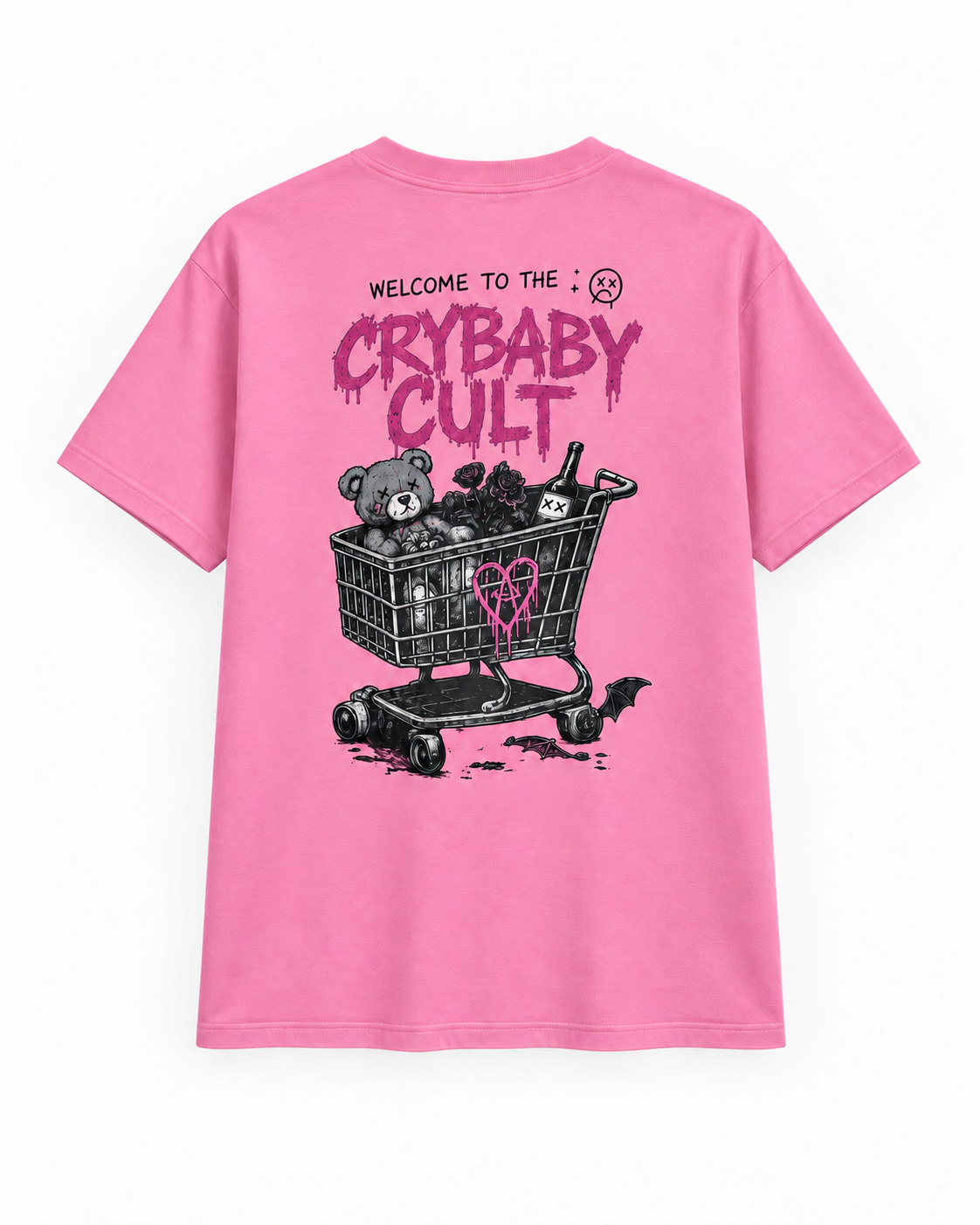 Crybaby Cult Tee – Bubble Pink
