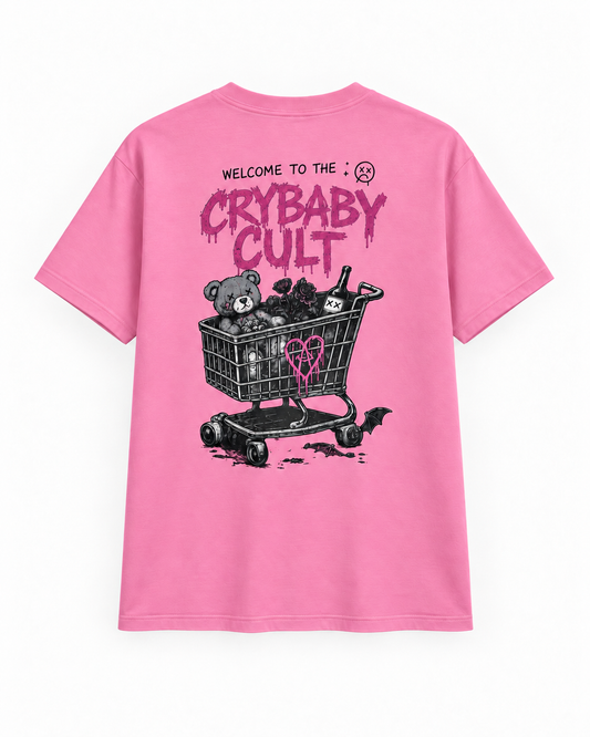 Crybaby Cult Tee – Bubble Pink